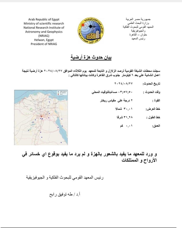 حقيقة حدوث هزة ارضية في المعادي منذ قليل 2 cefa2d18 ac89 4bb2 8b57 3a2188b8ca03 حقيقة حدوث هزة ارضية في المعادي منذ قليل موقع في الجامعة