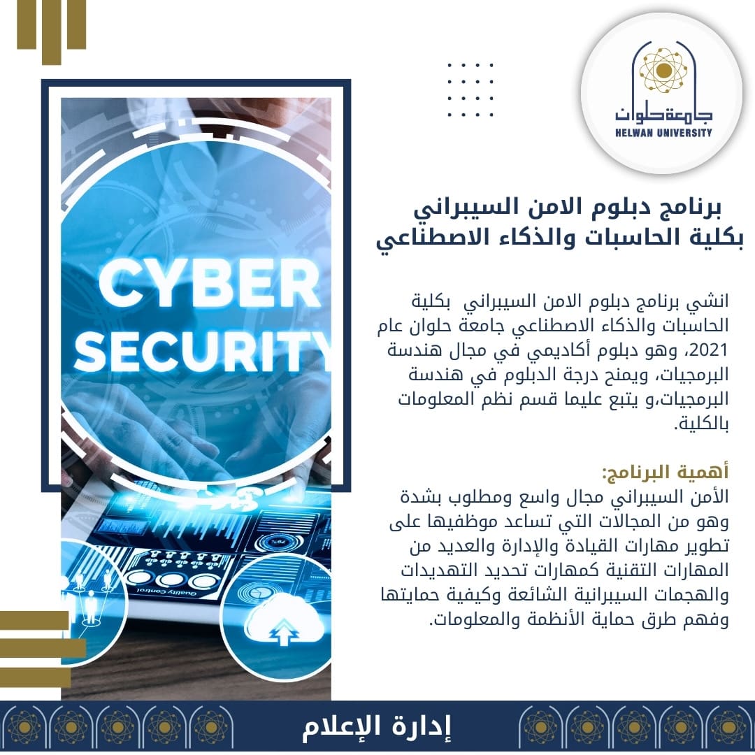 تعرف على برنامج دبلوم علم البيانات .. بكلية الحاسبات والذكاء الاصطناعي جامعة حلوان 1 464a2050 162f 4d2a b462 f52a142ff684 تعرف على برنامج دبلوم علم البيانات .. بكلية الحاسبات والذكاء الاصطناعي جامعة حلوان موقع في الجامعة