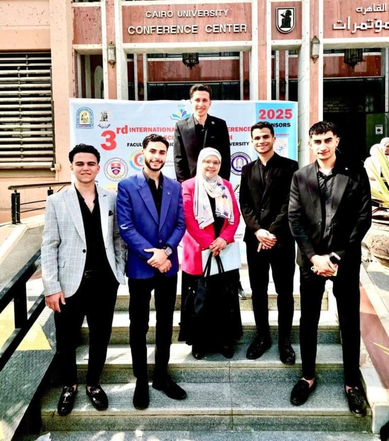 علاج طبيعي الصالحية تشارك في المؤتمر الطلابي الثالث للبحث العلمي بجامعة القاهرة 26 FB IMG 1744912164972 بني سويف علاج طبيعي الصالحية تشارك في المؤتمر الطلابي الثالث للبحث العلمي بجامعة القاهرة موقع في الجامعة
