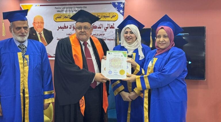 جامعة باشن الأمريكية تمنح الدكتور علي فؤاد مخيمر الدكتوراه الفخرية وتكلفه برئاسة قسم الإعجاز العلمي 23 28899c4b 3c3a 4987 a953 ced68e8b695a scaled e1748115126208 الهيئة الهندسية جامعة باشن الأمريكية تمنح الدكتور علي فؤاد مخيمر الدكتوراه الفخرية وتكلفه برئاسة قسم الإعجاز العلمي موقع في الجامعة