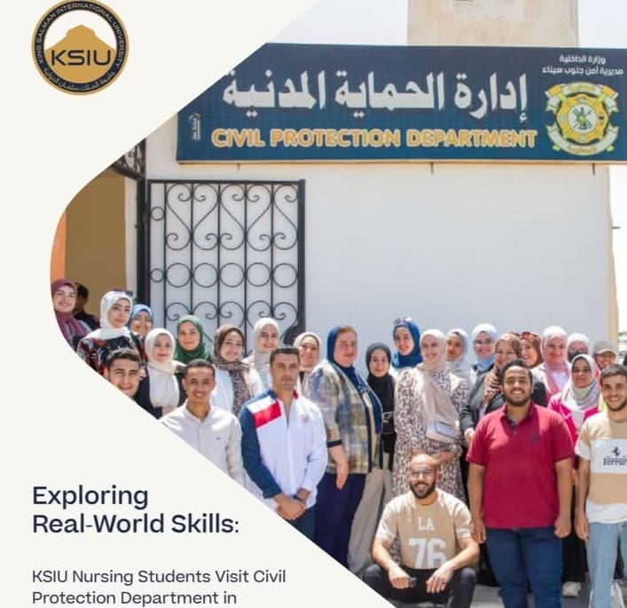 كلية التمريض بجامعة الملك سلمان تنظيم زيارة ميدانية لطلابها إلى إدارة الحماية المدنية بمدينة طور سيناء 8 كلية التمريض بجامعة الملك سلمان