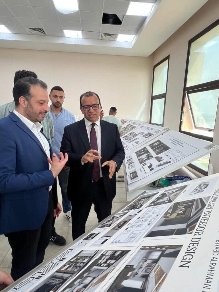 بأفكار مبتكرة وحلول ذكية.. طلاب هندسة المنصورة الجديدة يعيدون تصميم مكتبة الجامعة بروح عصرية 2 FB IMG 1748847772403 طلاب بأفكار مبتكرة وحلول ذكية.. طلاب هندسة المنصورة الجديدة يعيدون تصميم مكتبة الجامعة بروح عصرية موقع في الجامعة