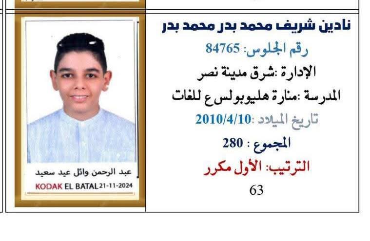 صور البنات مكان الأولاد.. خطأ في قائمة أوائل إعدادية القاهرة 2025 يثير الجدل بين أولياء الأمور - صور 1 أسماء أوائل إعدادية القاهرة 2025