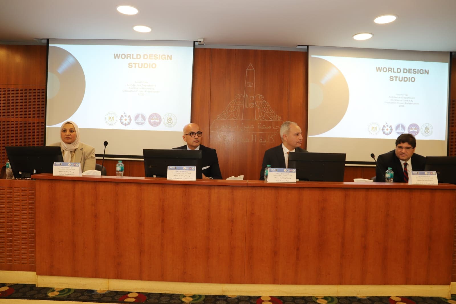 رئيس جامعة عين شمس يشهد ختام مشروع استوديو التصميم الدولي (WDS) 2025 بكلية الهندسة 1 رئيس جامعة عين شمس