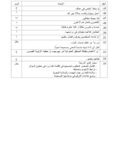 إجابات النماذج الاسترشادية لمادة اللغة العربية للثانوية العامة 2025 10 إجابات النموذج الاسترشادي 8 في اللغة العربية للثانوية العامة
