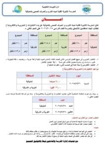 للمتقدمين الجدد.. موعد الاختبارات التحريرية والإلكترونية بمدرسة مياه الشرب والصرف الصحي بالمنوفية 2 للمتقدمين الجدد.. موعد الاختبارات التحريرية والإلكترونية بمدرسة مياه الشرب والصرف الصحي بالمنوفية