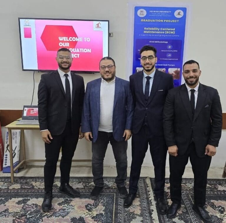 طلاب هندسة المطرية جامعة حلوان يبتكرون منهجية فعالة فى الصيانة الذكية 11 FB IMG 1752413282078 جامعة القاهرة طلاب هندسة المطرية جامعة حلوان يبتكرون منهجية فعالة فى الصيانة الذكية موقع في الجامعة