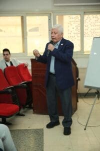 تجارة جامعة حلوان تنظم ندوة حول "تحديات الأمن القومي وحروب الجيل الخامس" 4 الدكتور محمد الغباري خبير الأمن القومي الاستراتيجي ومدير كلية الدفاع الوطني الأسبق