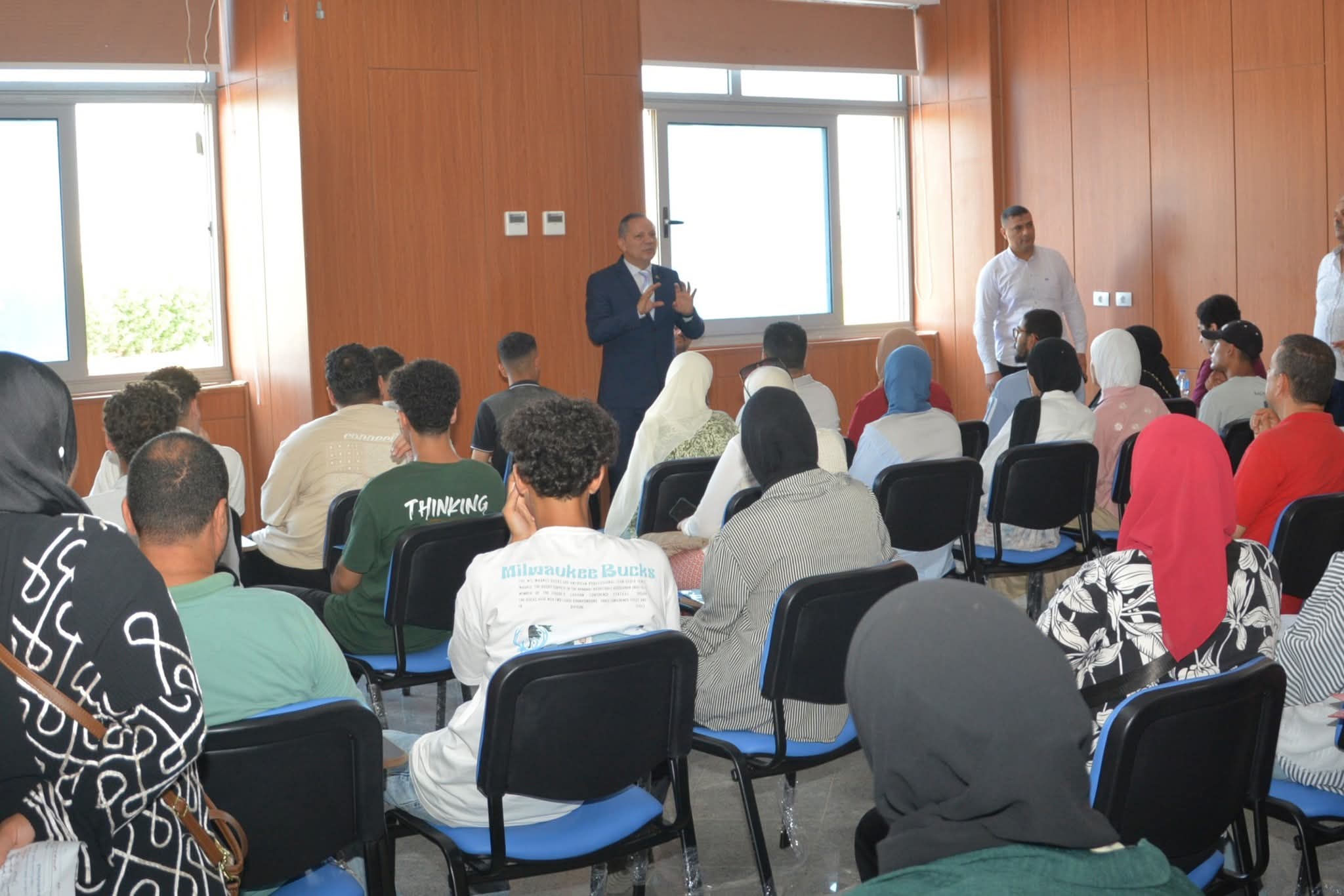 جولة تفقدية لرئيس جامعة دمياط الأهلية للاطمئنان على جاهزية استقبال الطلاب 1 FB IMG 1753703919768 جامعة دمياط الأهلية جولة تفقدية لرئيس جامعة دمياط الأهلية للاطمئنان على جاهزية استقبال الطلاب موقع في الجامعة